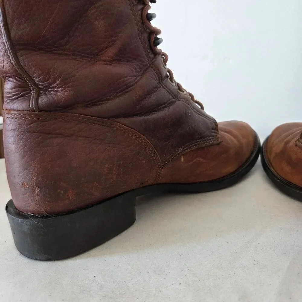 Ariat Heritage Lacer Kilter Leather Boot Mid Calf Brown Western Workwear Men 9